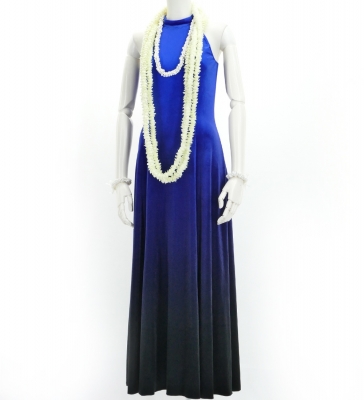 Hula Long Gradation Dress with Velvet / Luxury Collection / Blue & Black / J2711blbk