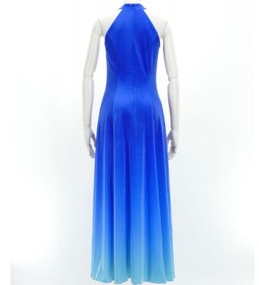 Hula Long Gradation Dress with Velvet / Luxury Collection / Blue & Light Blue / J2711blbl