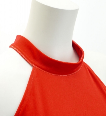 Hula Long Gradation Dress with Velvet / Luxury Collection / Dark Orange & Yellow / J2711dorye