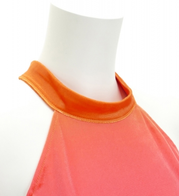 Hula Long Gradation Dress with Velvet / Luxury Collection / Orange & Purple / J2711orpu