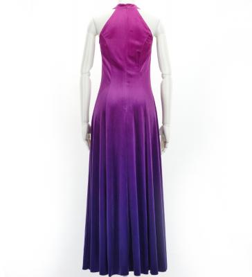 Hula Long Gradation Dress with Velvet / Luxury Collection / Purple & Dark Purple / J2711pudpu