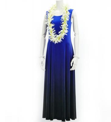 Hula Long Dress with Velvet / Luxury Collection / Blue & Black / J2714blbk