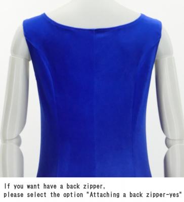 Hula Long Dress with Velvet / Luxury Collection / Blue & Black / J2714blbk