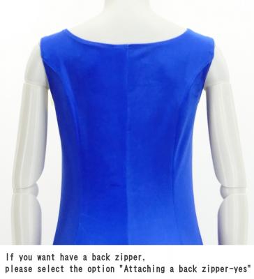 Hula Long Dress with Velvet / Luxury Collection / Blue & Light Blue / J2714blbl