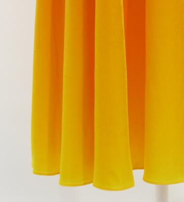 Hula Long Dress with Velvet / Luxury Collection / Dark Orange & Yellow / J2714dorye