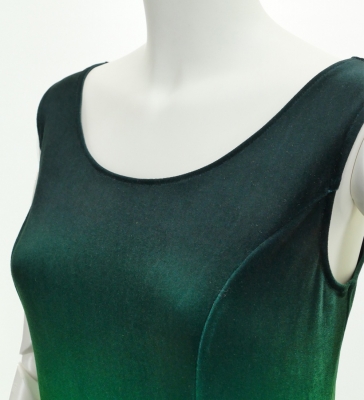 Hula Long Dress with Velvet / Luxury Collection / Green & Yellow / J2714grye