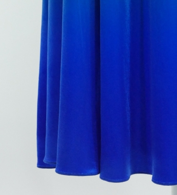 Hula Long Dress with Velvet / Luxury Collection / Yellow Green & Blue / J2714yegrbl