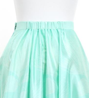Hula Long circular skirt with Lehua/ Luxury Collection / Blue / J2716bl