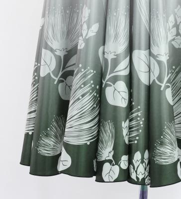 Hula Long circular skirt with Lehua/ Luxury Collection / Gray / J2716gy