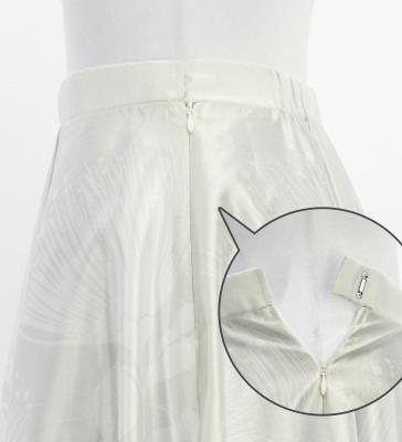 Hula Long circular skirt with Lehua/ Luxury Collection / Gray / J2716gy