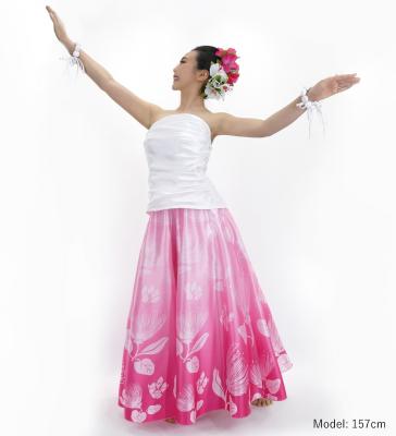 Hula Long circular skirt with Lehua/ Luxury Collection / Pink / J2716pi