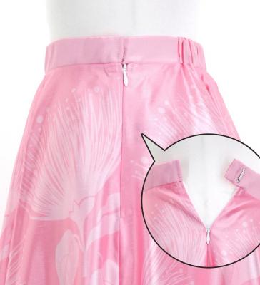 Hula Long circular skirt with Lehua/ Luxury Collection / Pink / J2716pi
