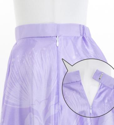 Hula Long circular skirt with Lehua/ Luxury Collection / Purple / J2716pu
