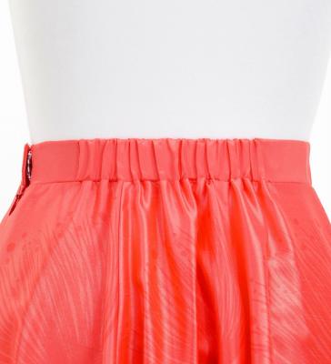 Hula Long circular skirt with Lehua/ Luxury Collection / Red / J2716rd