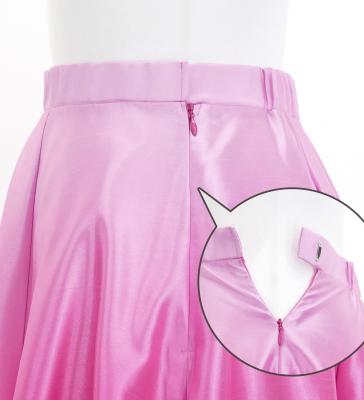 Hula Long circular skirt with Lehua/ Luxury Collection / Red purple / J2717rdpu