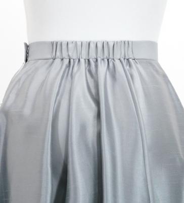Hula Long circular skirt with Hibiscus & Tiare/ Luxury Collection / Gray / J2718gy