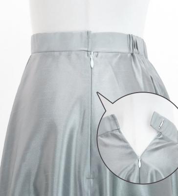 Hula Long circular skirt with Hibiscus & Tiare/ Luxury Collection / Gray / J2718gy