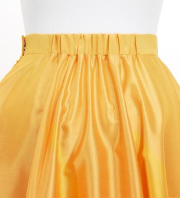 Hula Long circular skirt with Hibiscus & Tiare/ Luxury Collection / Orange / J2718or
