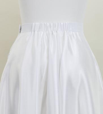 Hula Long circular skirt with Hibiscus & Tiare/ Luxury Collection / White / J2718wh