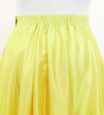 Hula Long circular skirt with Hibiscus & Tiare/ Luxury Collection / Yellow / J2718ye