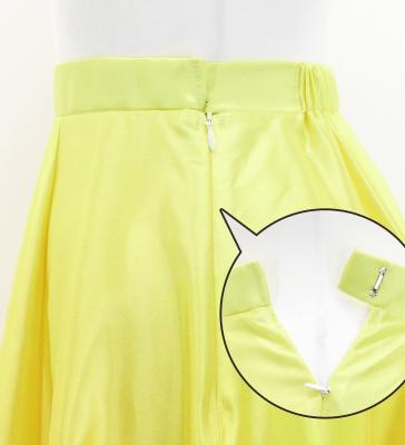 Hula Long circular skirt with Hibiscus & Tiare/ Luxury Collection / Yellow / J2718ye