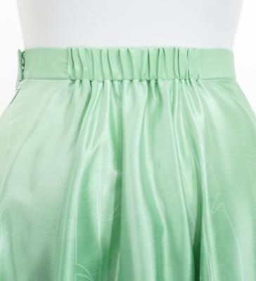 Hula Long circular skirt with Hibiscus &  Strelitzia/ Luxury Collection / Greengray / J2719grgy