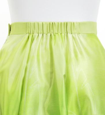 Hula Long circular skirt with Hibiscus &  Strelitzia/ Luxury Collection / Khaki / J2719ka