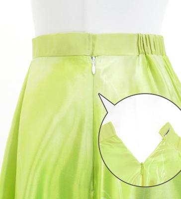 Hula Long circular skirt with Hibiscus &  Strelitzia/ Luxury Collection / Khaki / J2719ka