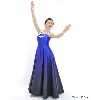 Hula Long Gradation Dress/ Luxury Collection / Blue & Black / J2750blbk