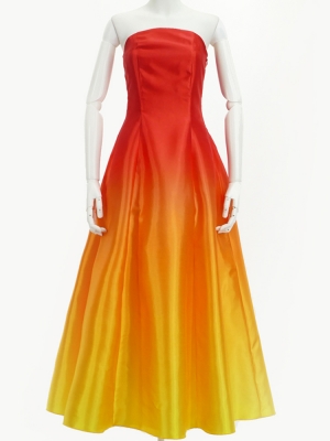 Hula Long Gradation Dress/ Luxury Collection / Dark Orange & Yellow / J2750dorye