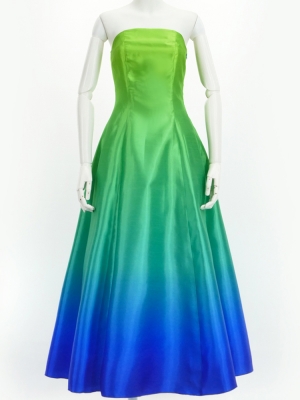 Hula Long Gradation Dress/ Luxury Collection / Yellow Green & Blue / J2750yegrbl