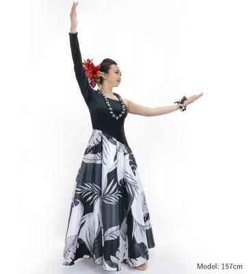 Hula One Shoulder Dress with Modern Leaf/ Luxury Collection / Gray / J2754gy