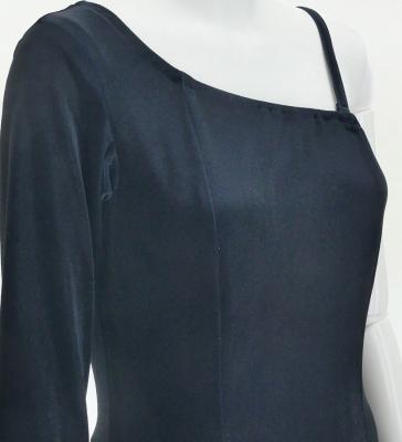 Hula One Shoulder Dress with Modern Leaf/ Luxury Collection / Gray / J2754gy