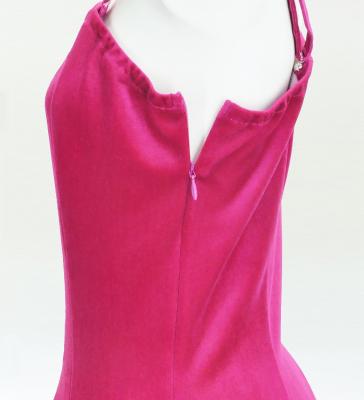 Hula One Shoulder Dress with Modern Leaf/ Luxury Collection / Pink / J2754pi