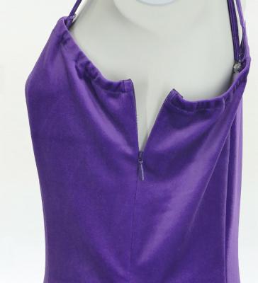 Hula One Shoulder Dress with Modern Leaf/ Luxury Collection / Purple / J2754pu