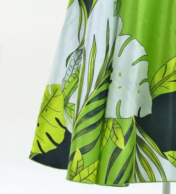 Hula One Shoulder Dress with Modern Leaf/ Luxury Collection / Yellow Green / J2754yegr