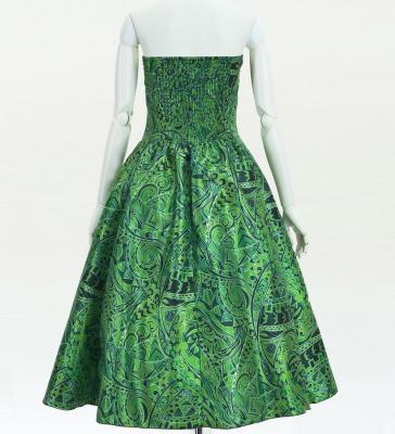 Hula Midi Dress with Kahiko&Moana Print / Luxury Collection / Green / J2755gr