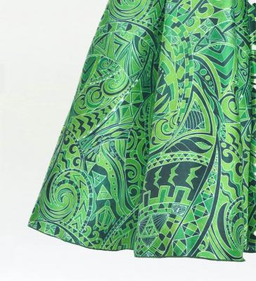 Hula Midi Dress with Kahiko&Moana Print / Luxury Collection / Green / J2755gr