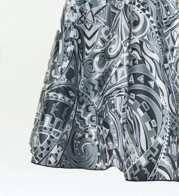 Hula Midi Dress with Kahiko&Moana Print / Luxury Collection / Gray / J2755gy