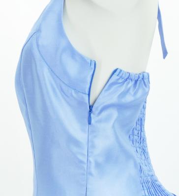 Hula Midi Halterneck Dress with Loke Lani Print / Luxury Collection / Blue / J2759bl