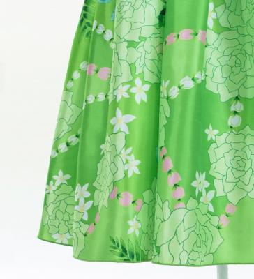 Hula Midi Halterneck Dress with Loke Lani Print / Luxury Collection / Green / J2759gr