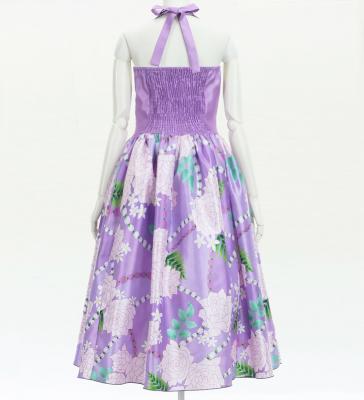 Hula Midi Halterneck Dress with Loke Lani Print / Luxury Collection / Lavender / J2759lv