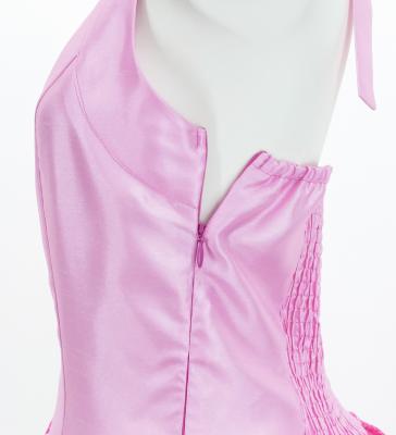 Hula Midi Halterneck Dress with Loke Lani Print / Luxury Collection / Pink / J2759pi