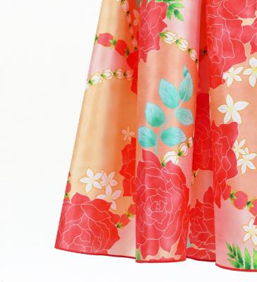 Hula Midi Halterneck Dress with Loke Lani Print / Luxury Collection / Red / J2759rd