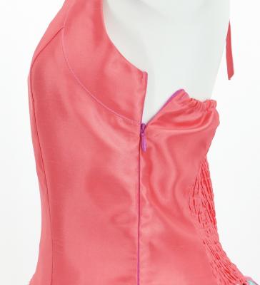 Hula Midi Halterneck Dress with Loke Lani Print / Luxury Collection / Salmon Pink / J2759spi