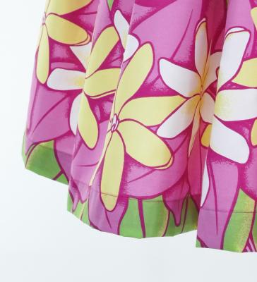 Hula Pa'u Skirt with Tiare Print / Pink / G2761