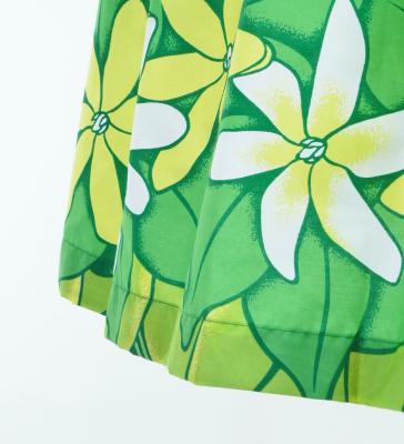 Hula Pa'u Skirt with Tiare Print / Green / J2765