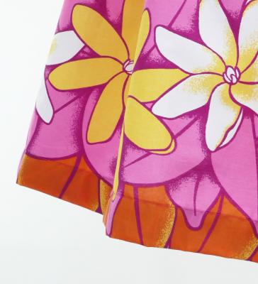 Hula Pa'u Skirt with Tiare Print / Red Purple / G2767