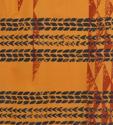 Hula Pa'u Skirt with Kahiko Print / Orange / G2789
