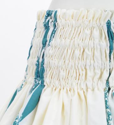 Hula Pa'u Skirt with Kahiko Print / Cream / J2791